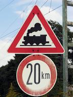 Traffic Signs train and speed limit