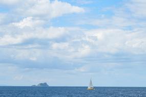 sailboat in the middle of the lake