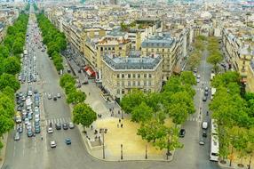 aerial view of Paris France City