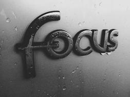 Black And White Car Drops focus