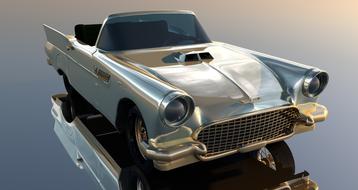 thunderbird ford oldtimer model car