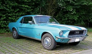 blue sport Oldtimer Classic