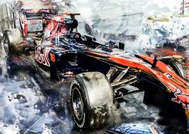 digital image of a formula 1 racing car