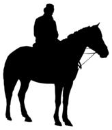 animal horse and man drawing
