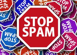road sign stop spam