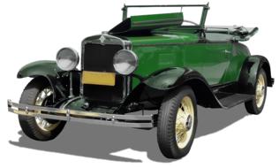 two door nostalgia car green