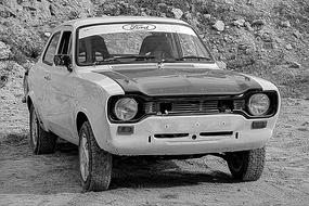 Ford Escort Mk1 Vehicle Classic in black and white background
