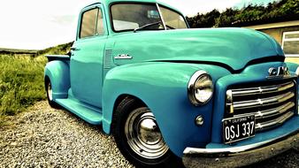 Vintage American Truck blue