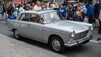 vintage retro peugeot 404 car on the street