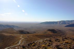 panoramic view of the gravel road in Karoo