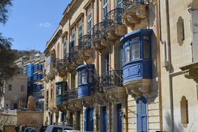 Architecture blue windows City