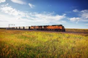 train in the beautiful nature of wyoming