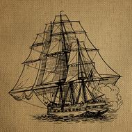 clipart of ship nautical canvas design