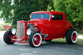 Red Car Retro