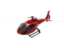 Helicopter 3D Render red model