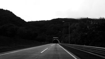 Tunnel car Black And White