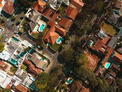 aerial view of Architecture Buildings City street