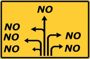 no in all directions