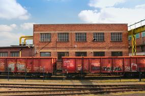 Old Building and reight train