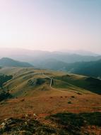 panoramic view of the mountain trail