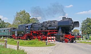 Steam Locomotive Museum black red