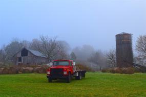 Farm Truck Silo red