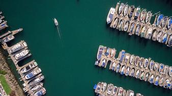 Sea boats parking