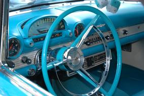 Classic Car Blue dashboard