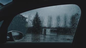 Window Mirror Car dark tree