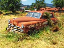 Dodge Old Antique car red