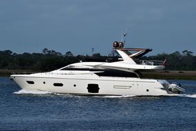 Luxury Yacht Boat blue river