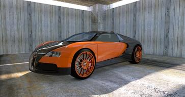 luxury bugatti veyron automobile