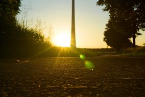 landscape of Sunset Backlighting