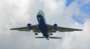 Jet Aircraft Landing sky