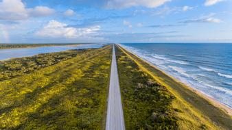 landscape of Beach Island Ocean