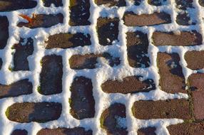 Background Block Brick snow