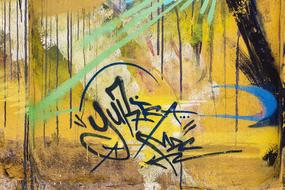 abstract graffiti on the wall in Cartagena