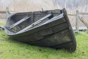 Boat on grass