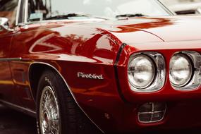 Firebird Car Red retro