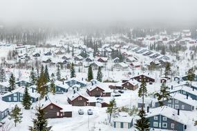 Snow Winter White houses