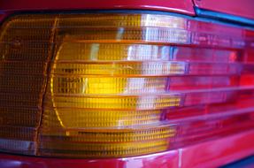 Car Tail Light red yellow