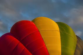 colored hot air balloon on the background of the sky