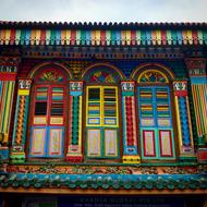 Singapore House Colourful facade