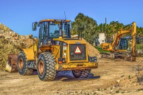 Heavy Machines Equipment on site