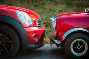 red Mini Cooper cars