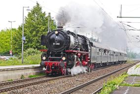 old Steam Locomotive Express Train