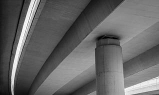 Bridge Pillar Concrete black white