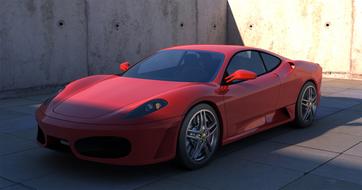 red sports ferrari f430 car