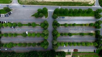 Aerial View Cars Design green city