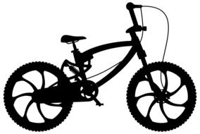 black bmx bicycle drawing